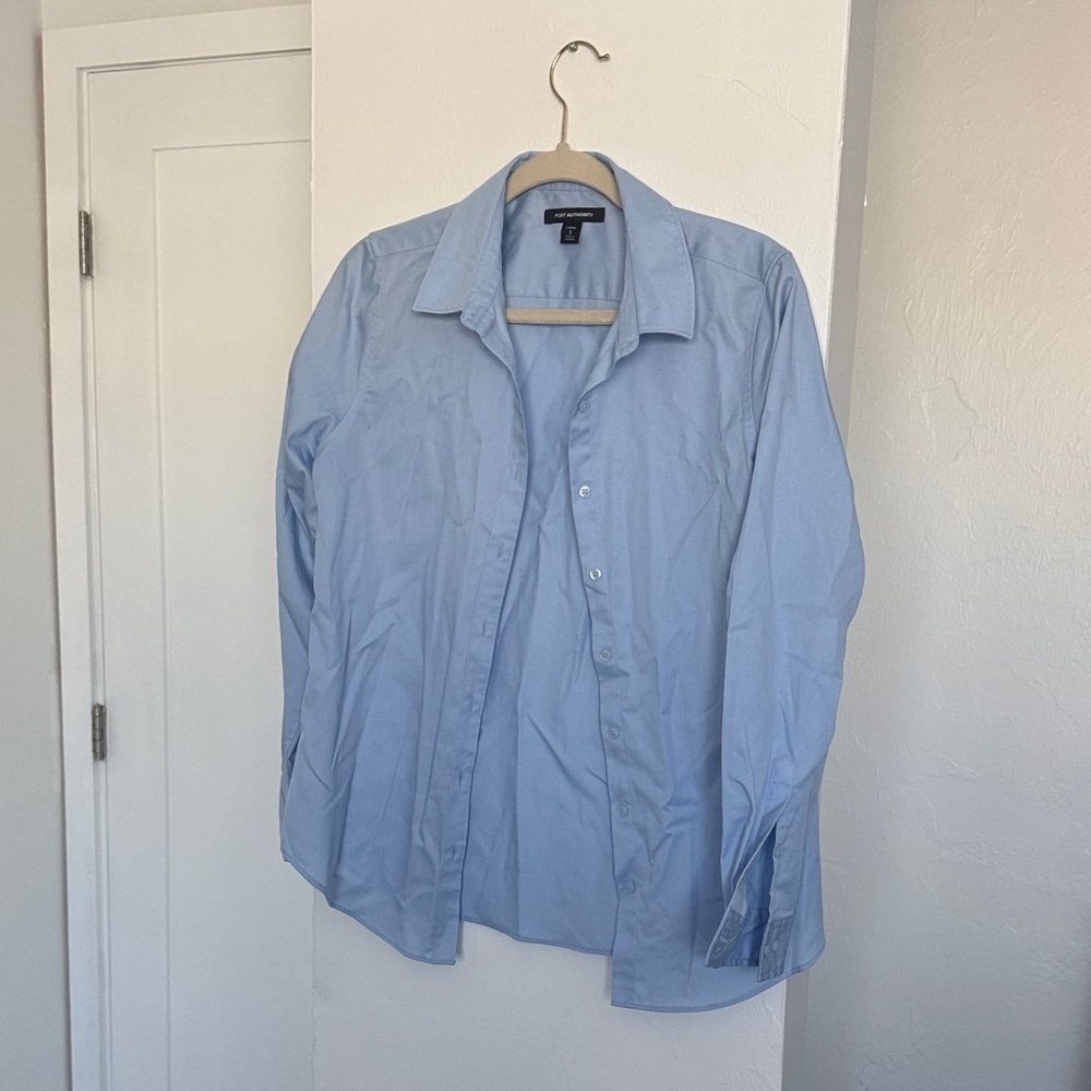 Classic Light Blue ladies Button-Down Shirt